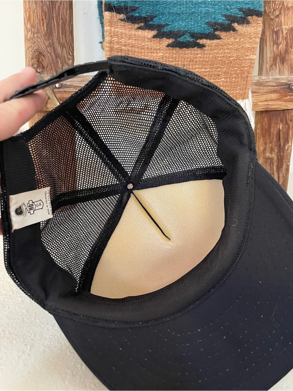 Harley-Davidson Black Hat with Blue Logo and Pink Accents